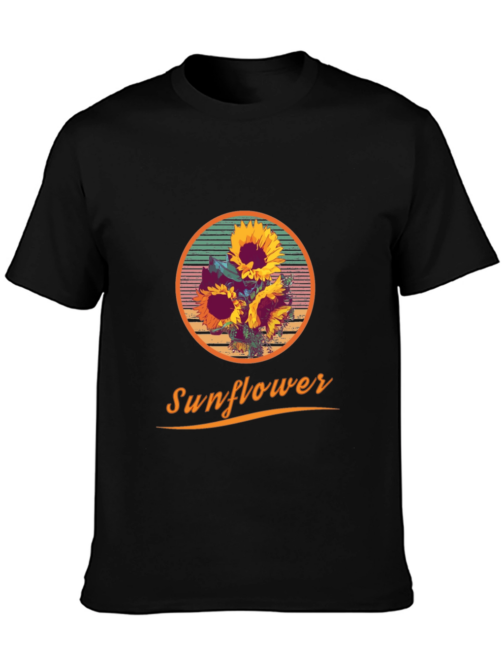 Sunflower Graphic Print Crew Neck T-Shirt