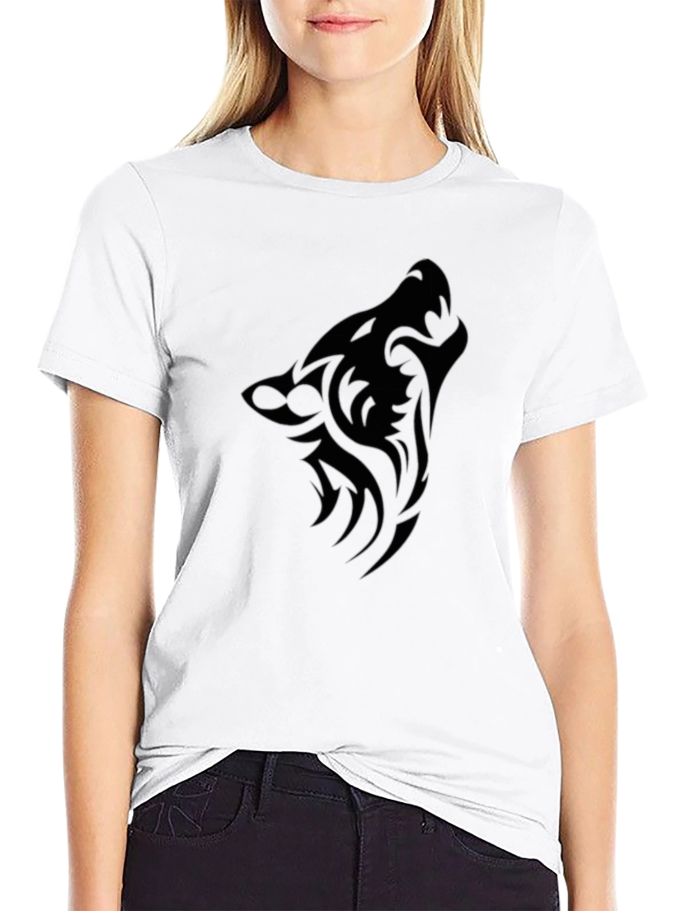 Tribal Wolf Graphic T-Shirt