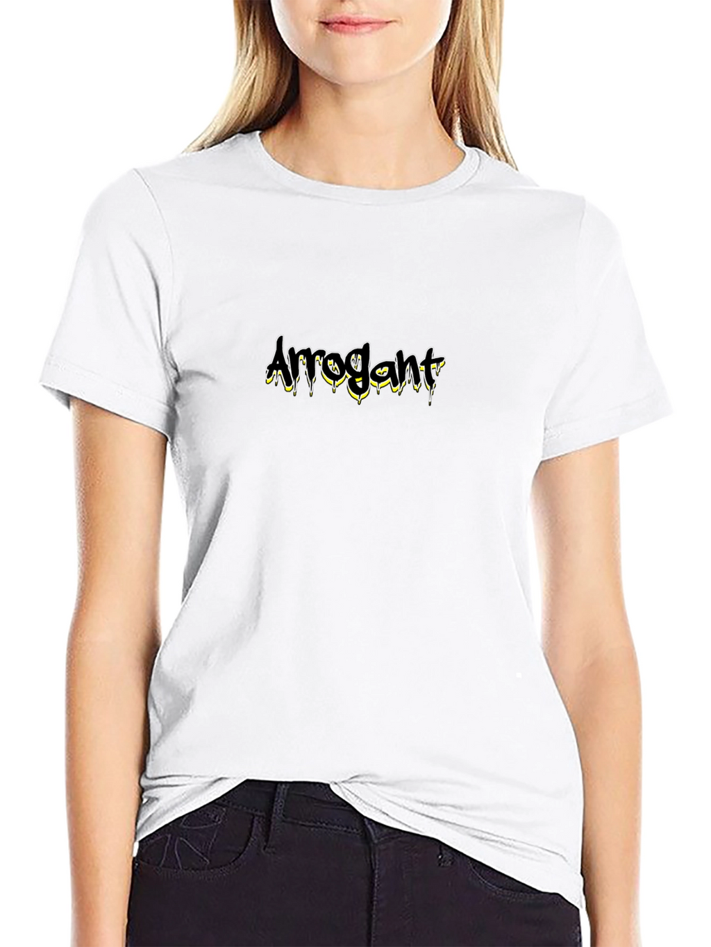 Arrogant Graphic Print Black T-Shirt