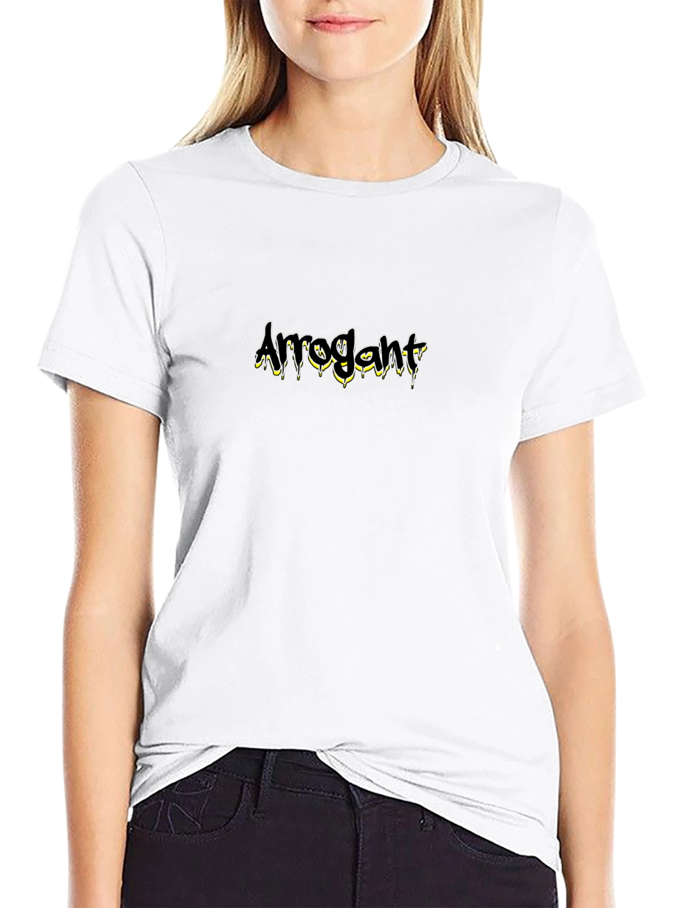 Arrogant Graphic Print Black T-Shirt