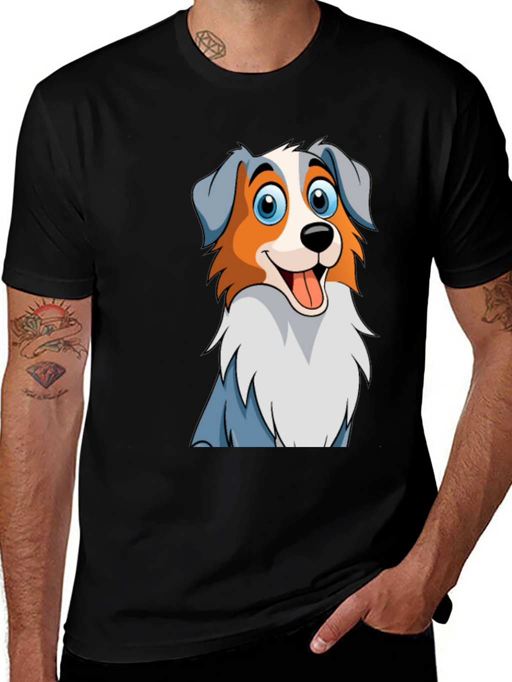 Cartoon Dog Graphic T-Shirt - Cute & Comfy