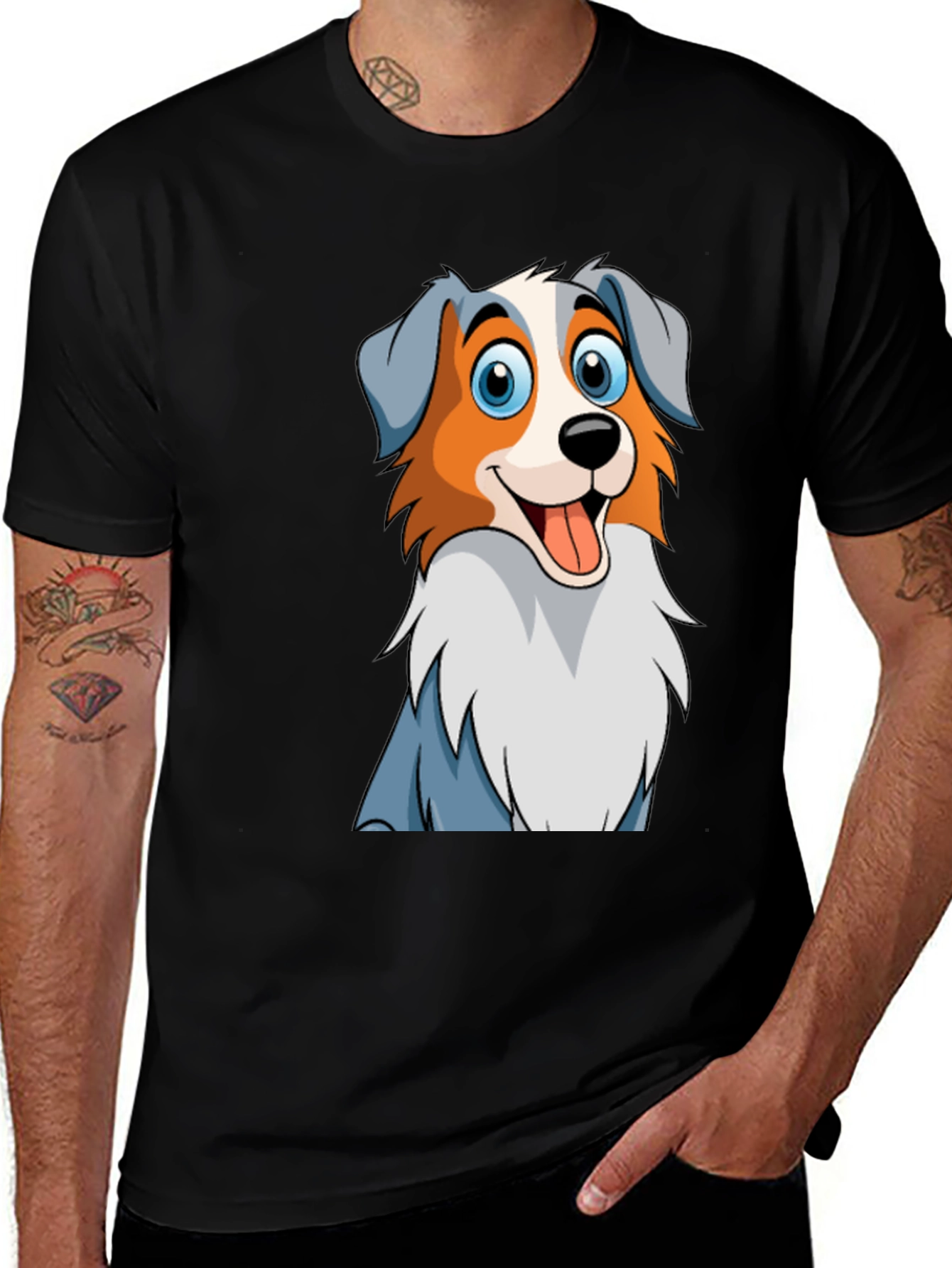 Cartoon Dog Graphic T-Shirt - Cute & Comfy