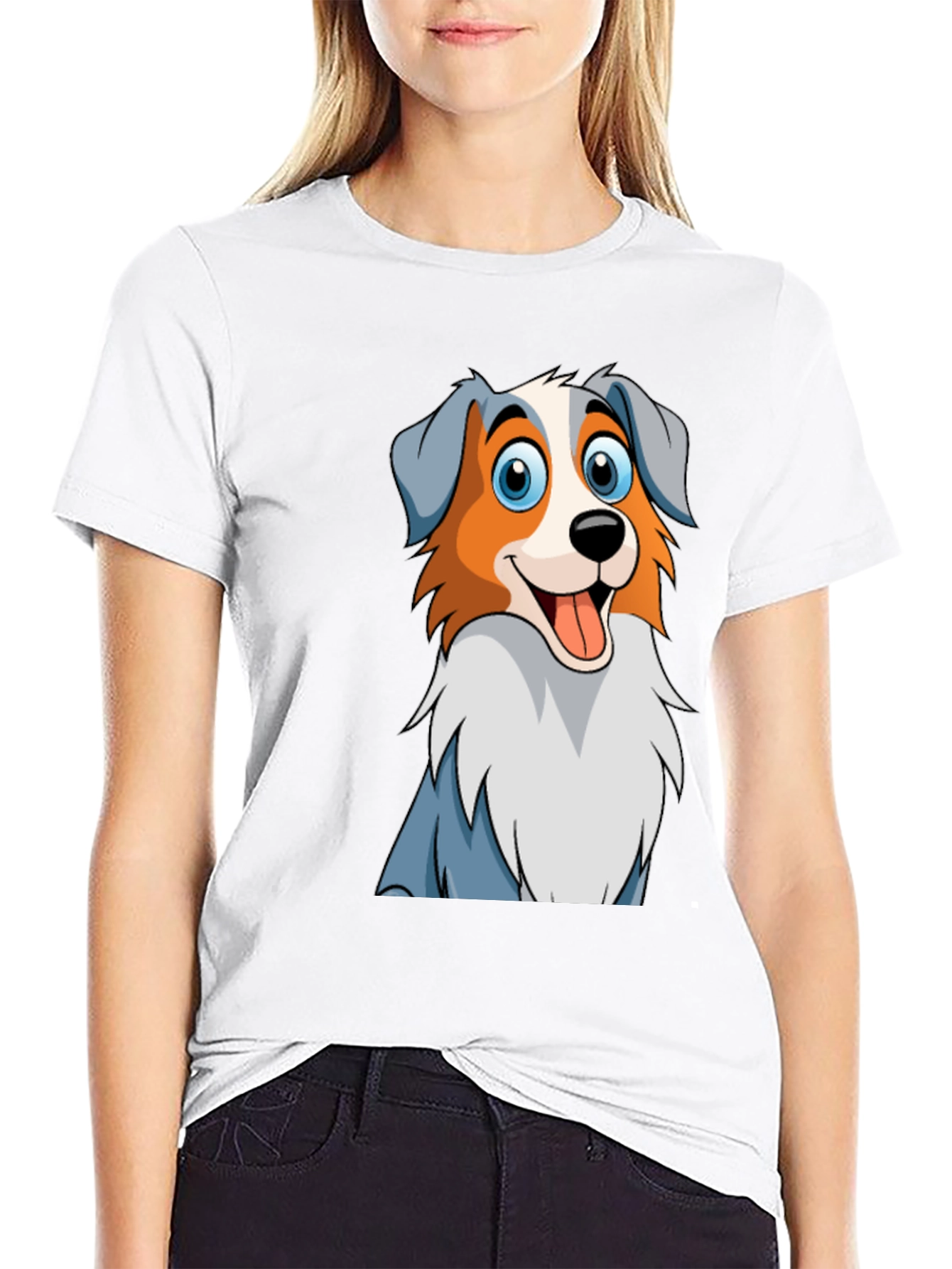 Cartoon Dog Graphic T-Shirt - Cute & Comfy