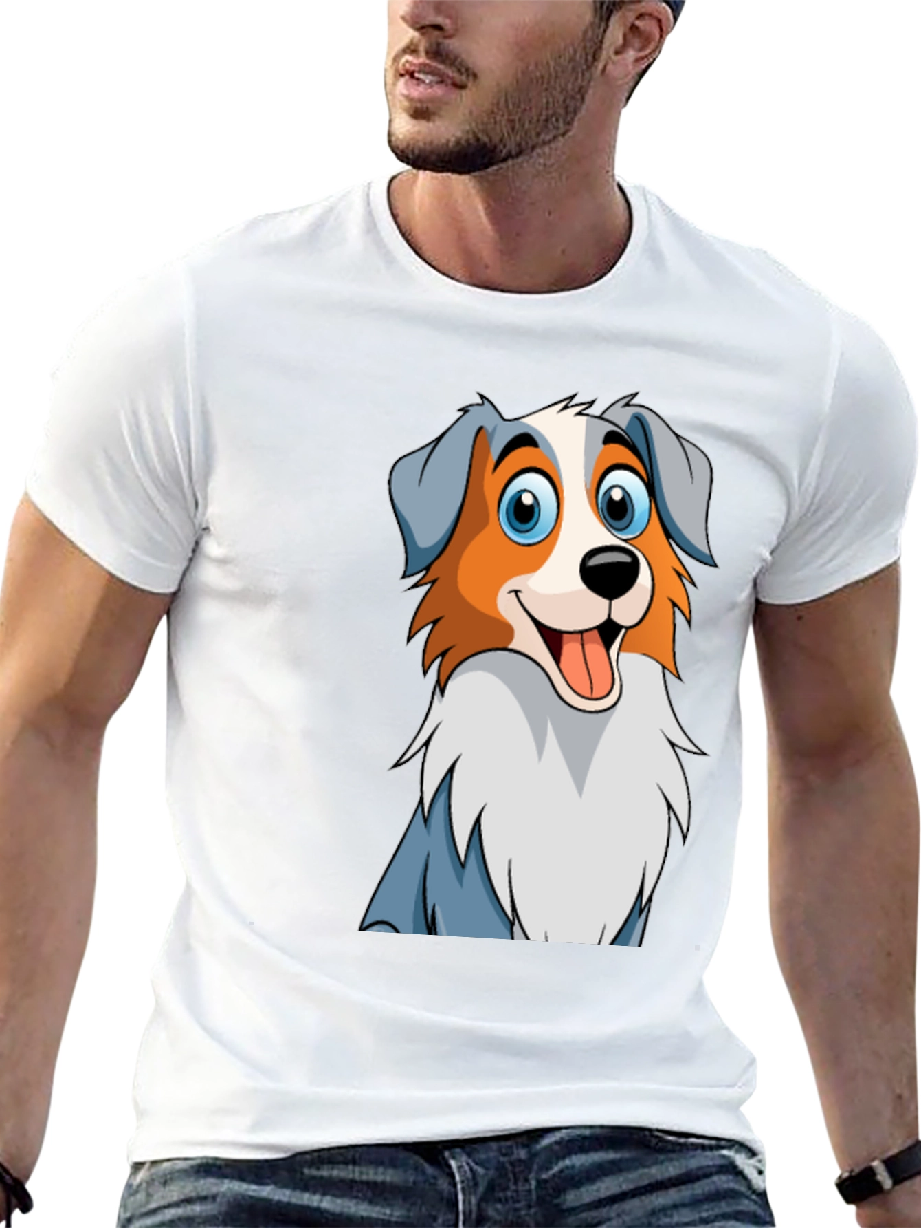 Cartoon Dog Graphic T-Shirt - Cute & Comfy