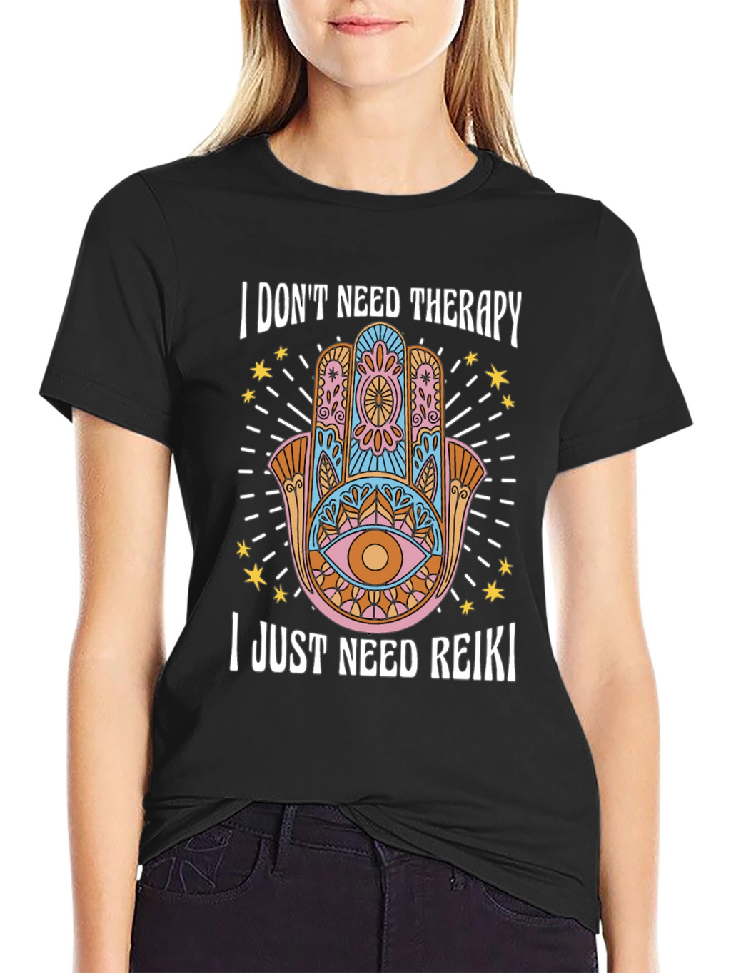 Reiki Therapy Graphic T-Shirt - Spiritual Wellness Tee