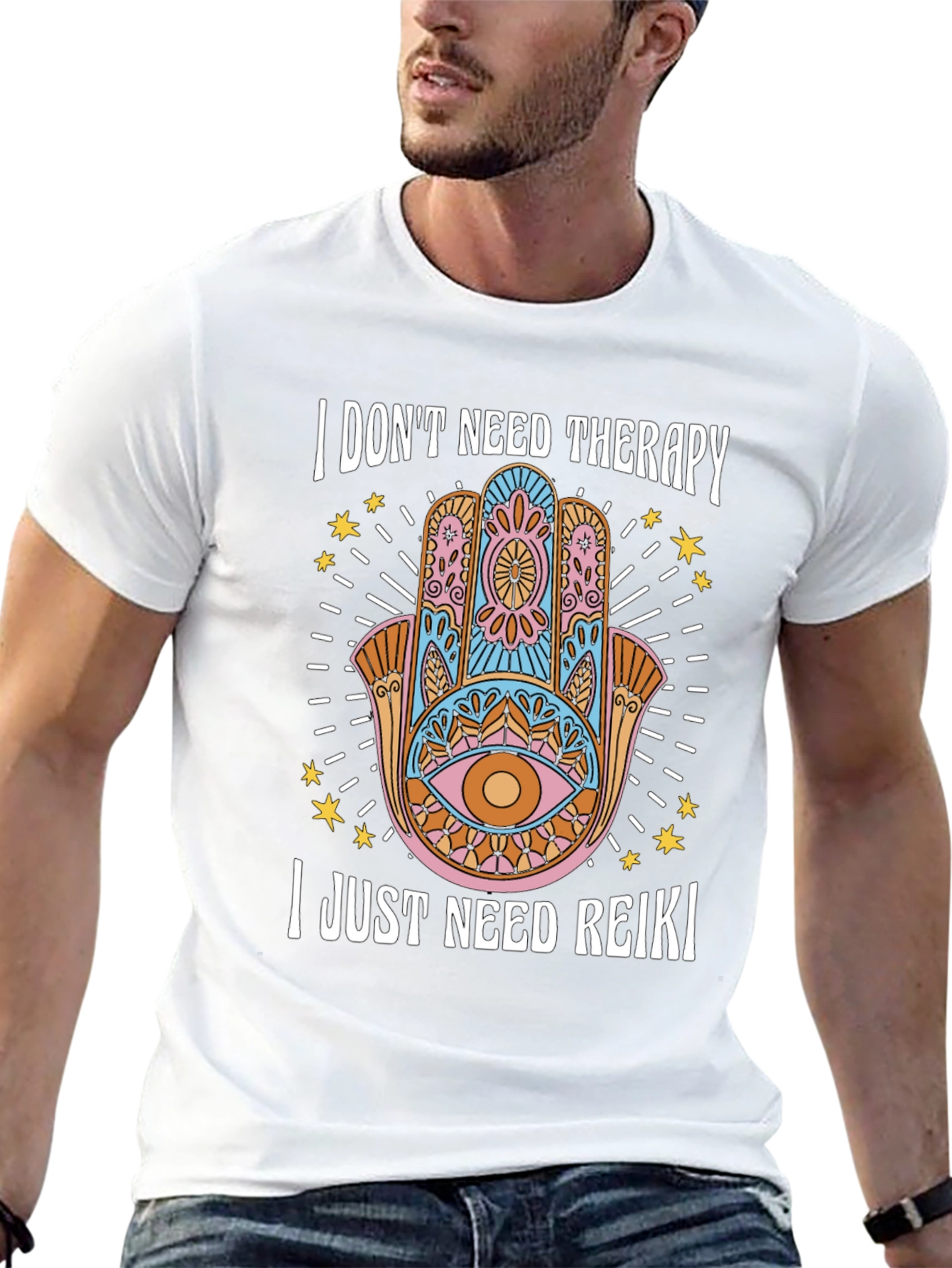 Reiki Therapy Graphic T-Shirt - Spiritual Wellness Tee