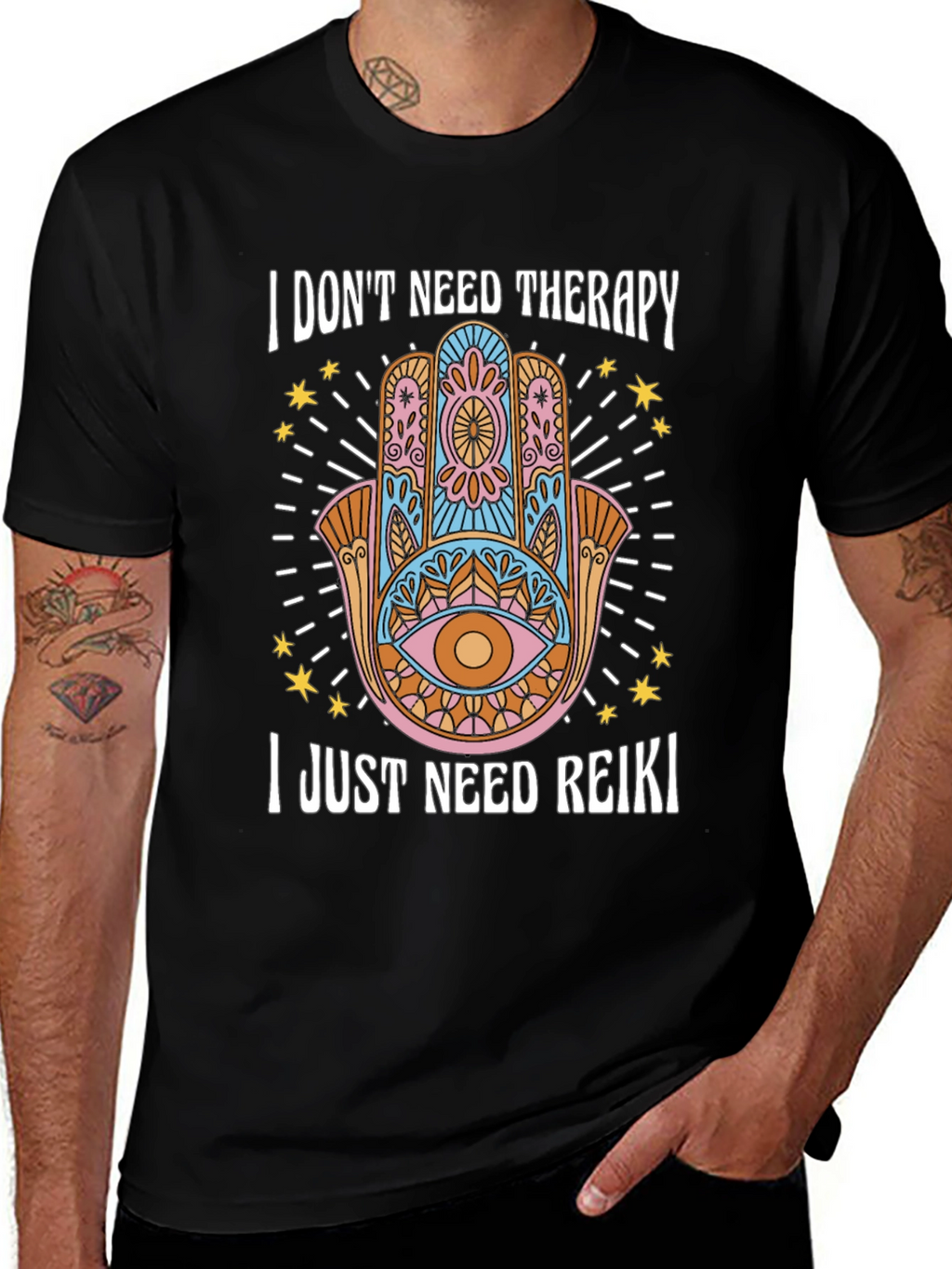 Reiki Therapy Graphic T-Shirt - Spiritual Wellness Tee