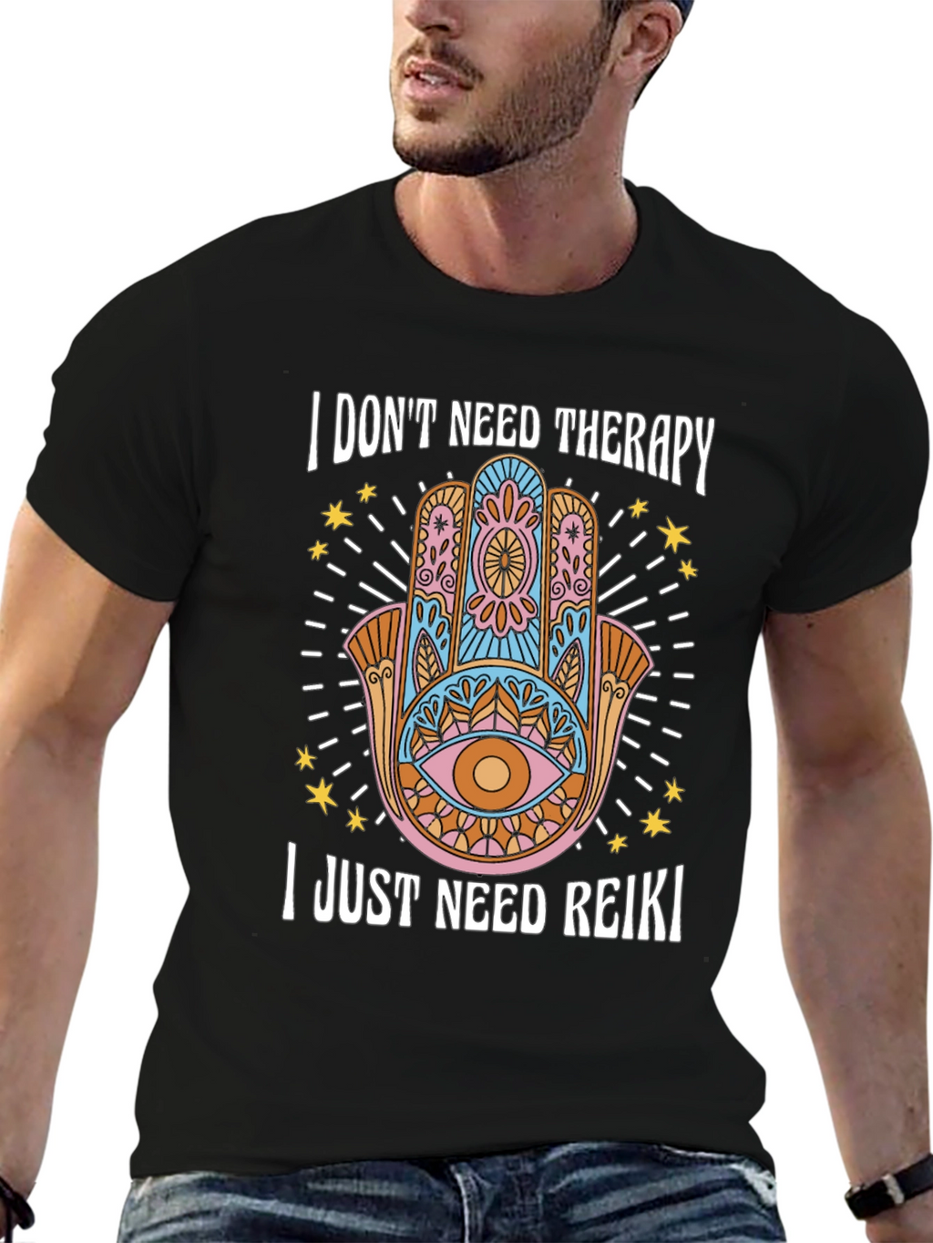 Reiki Therapy Graphic T-Shirt - Spiritual Wellness Tee