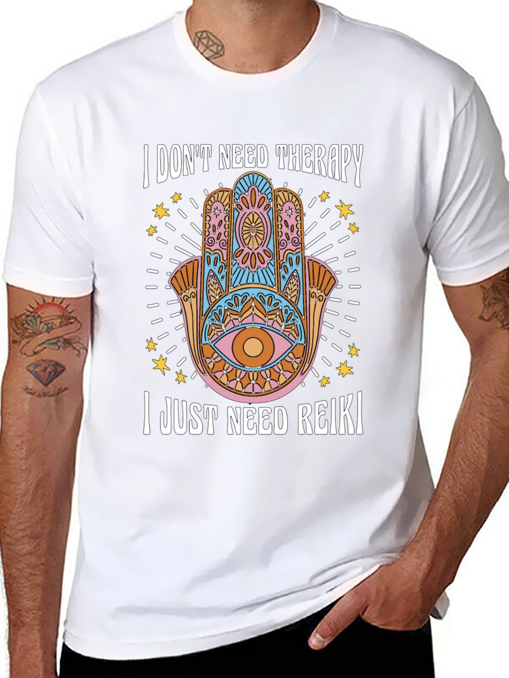 Reiki Therapy Graphic T-Shirt - Spiritual Wellness Tee