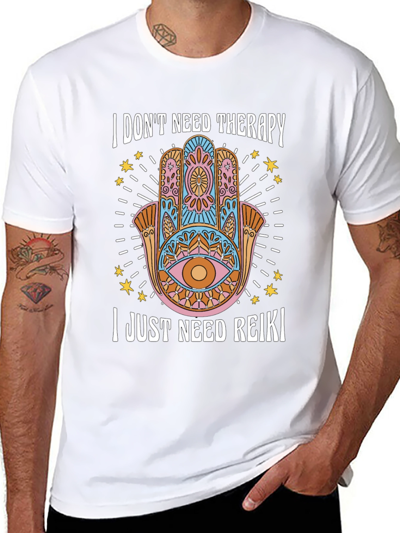 Reiki Therapy Graphic T-Shirt - Spiritual Wellness Tee