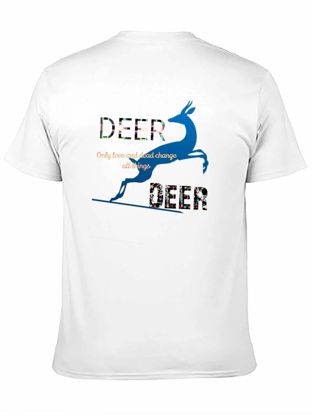 Deer Graphic Print Crew Neck T-Shirt