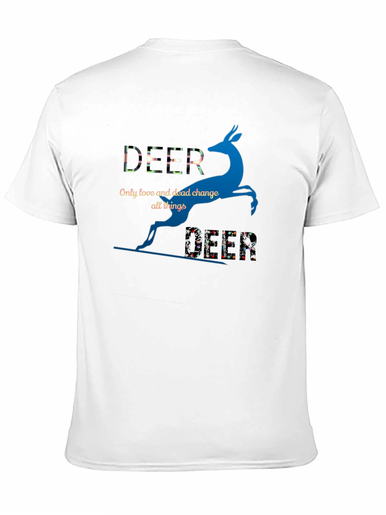 Deer Graphic Print Crew Neck T-Shirt