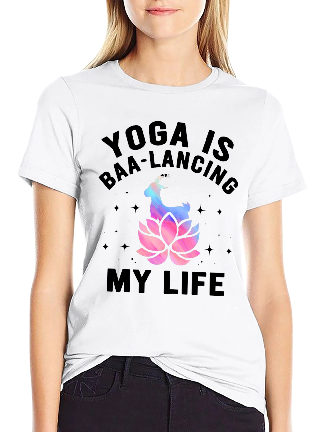 Yoga Baa-lancing Life Graphic Tee