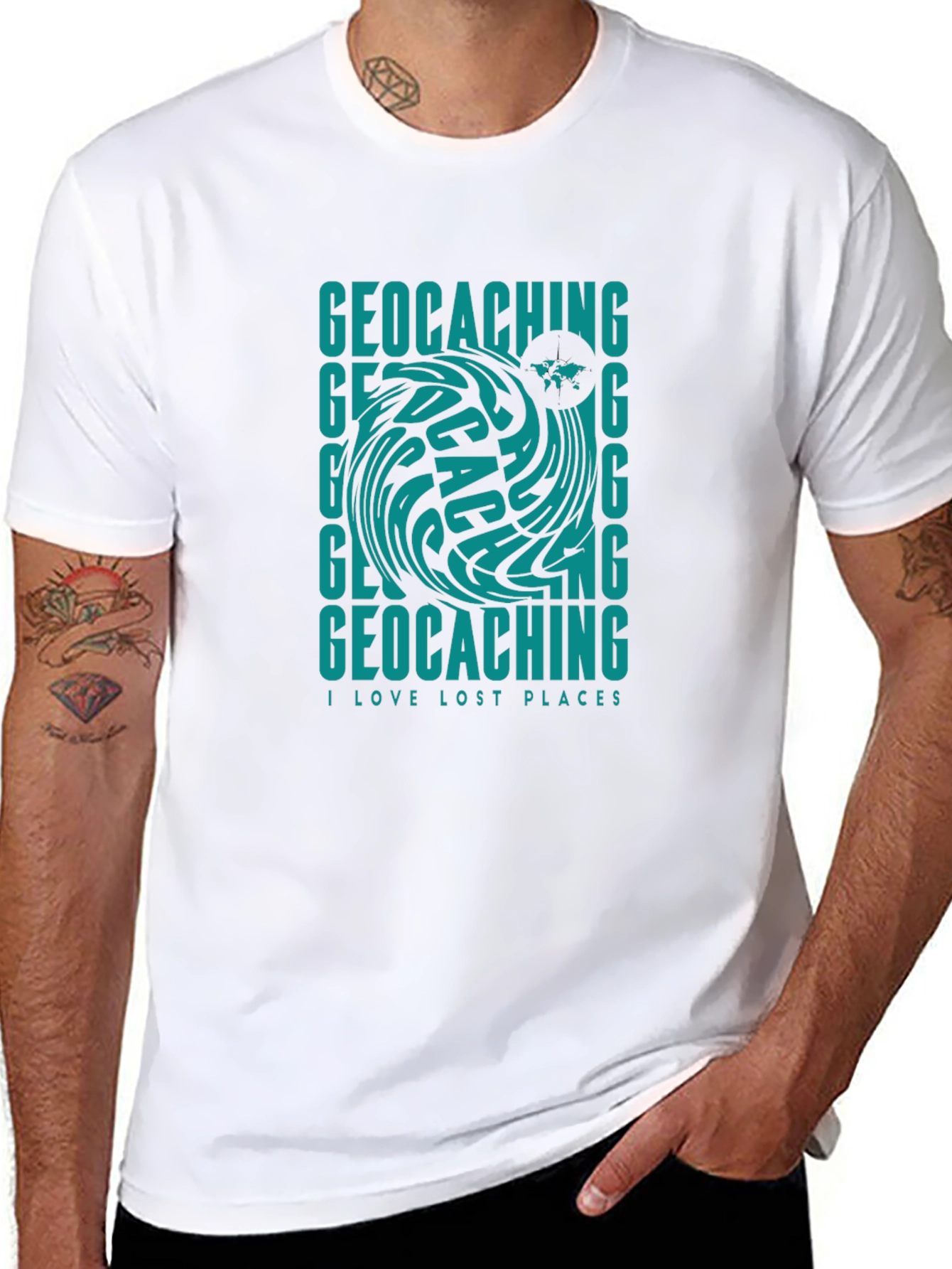 Geocaching T-Shirt - I Love Lost Places