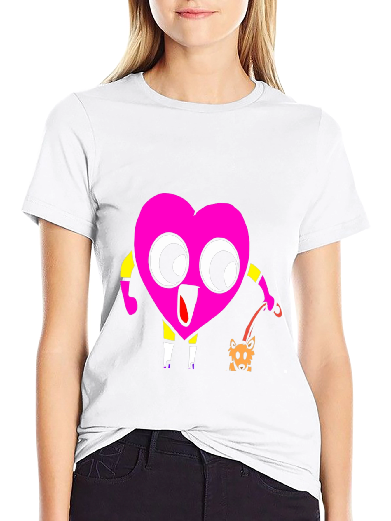 Heart Character Graphic Print Tee