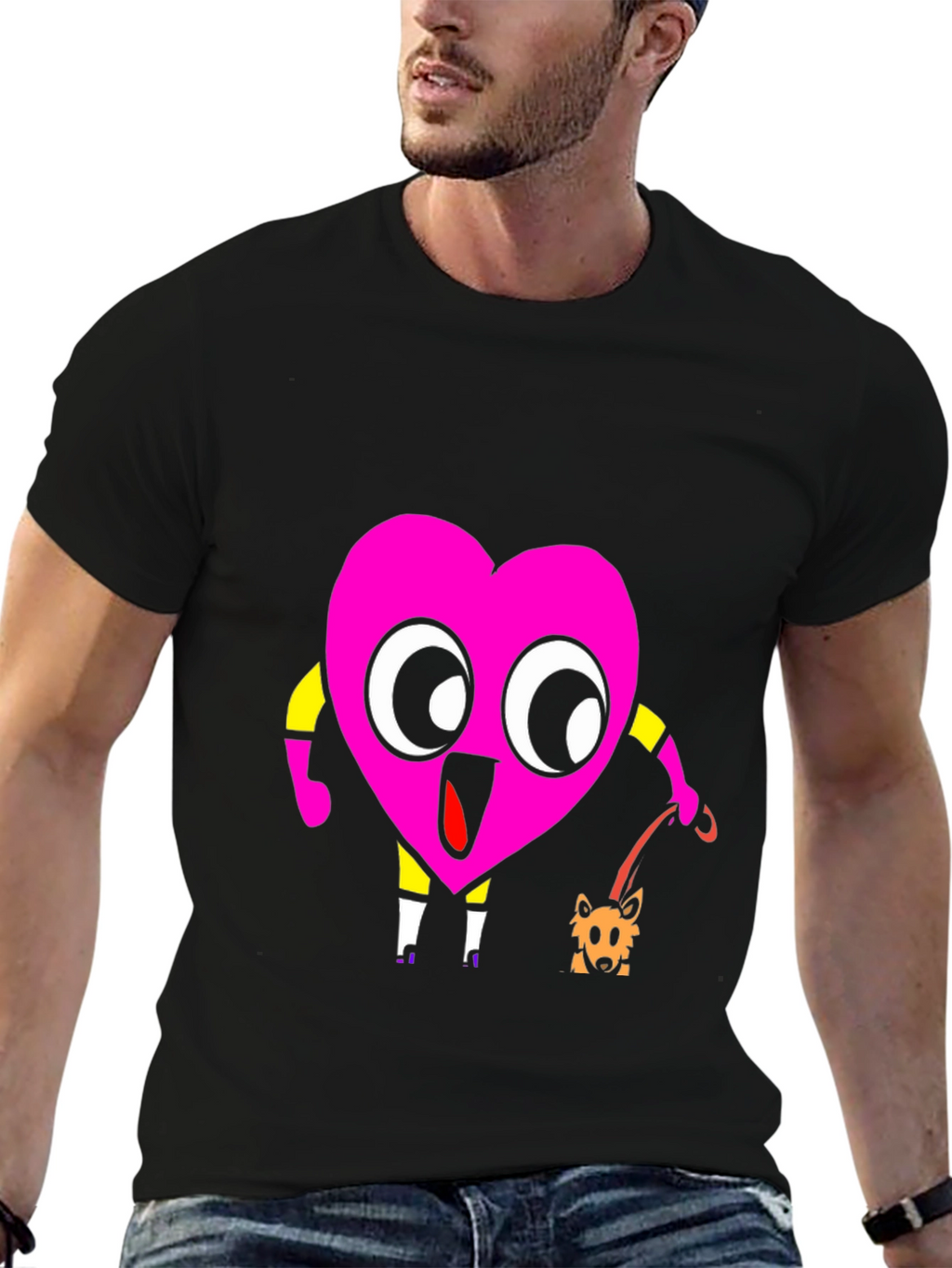 Heart Character Graphic Print Tee
