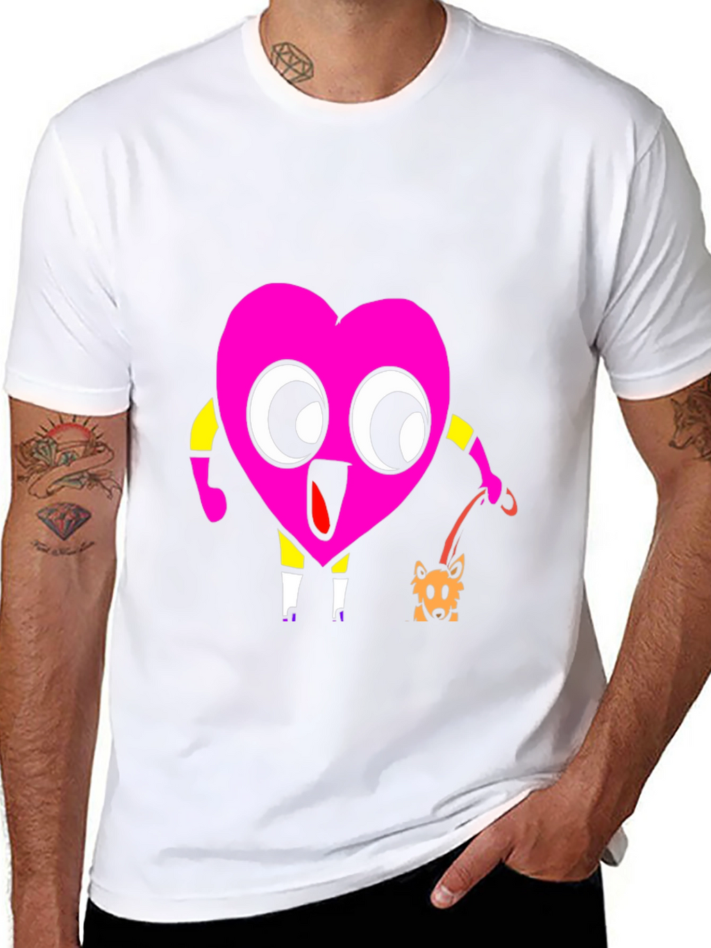 Heart Character Graphic Print Tee