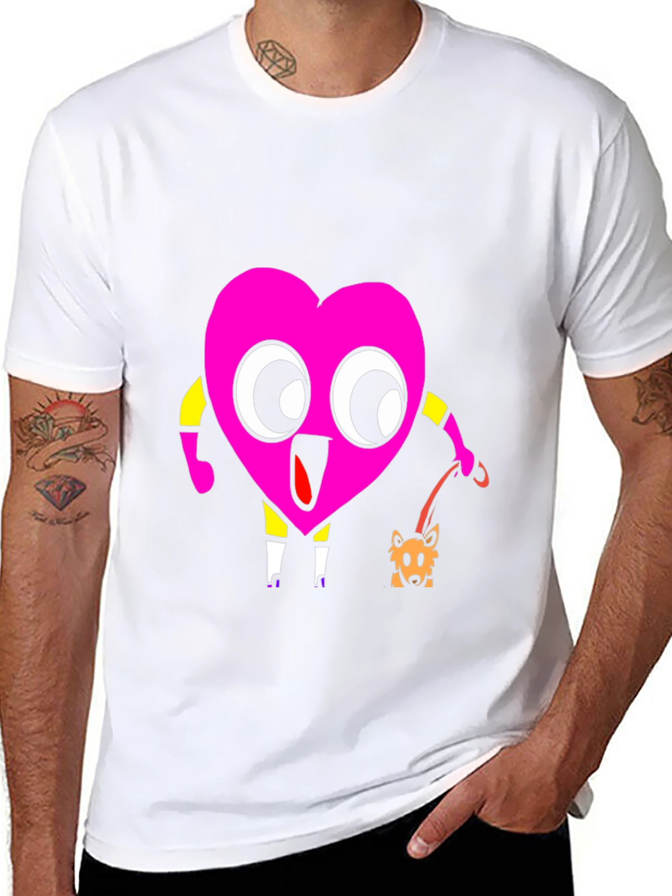 Heart Character Graphic Print Tee