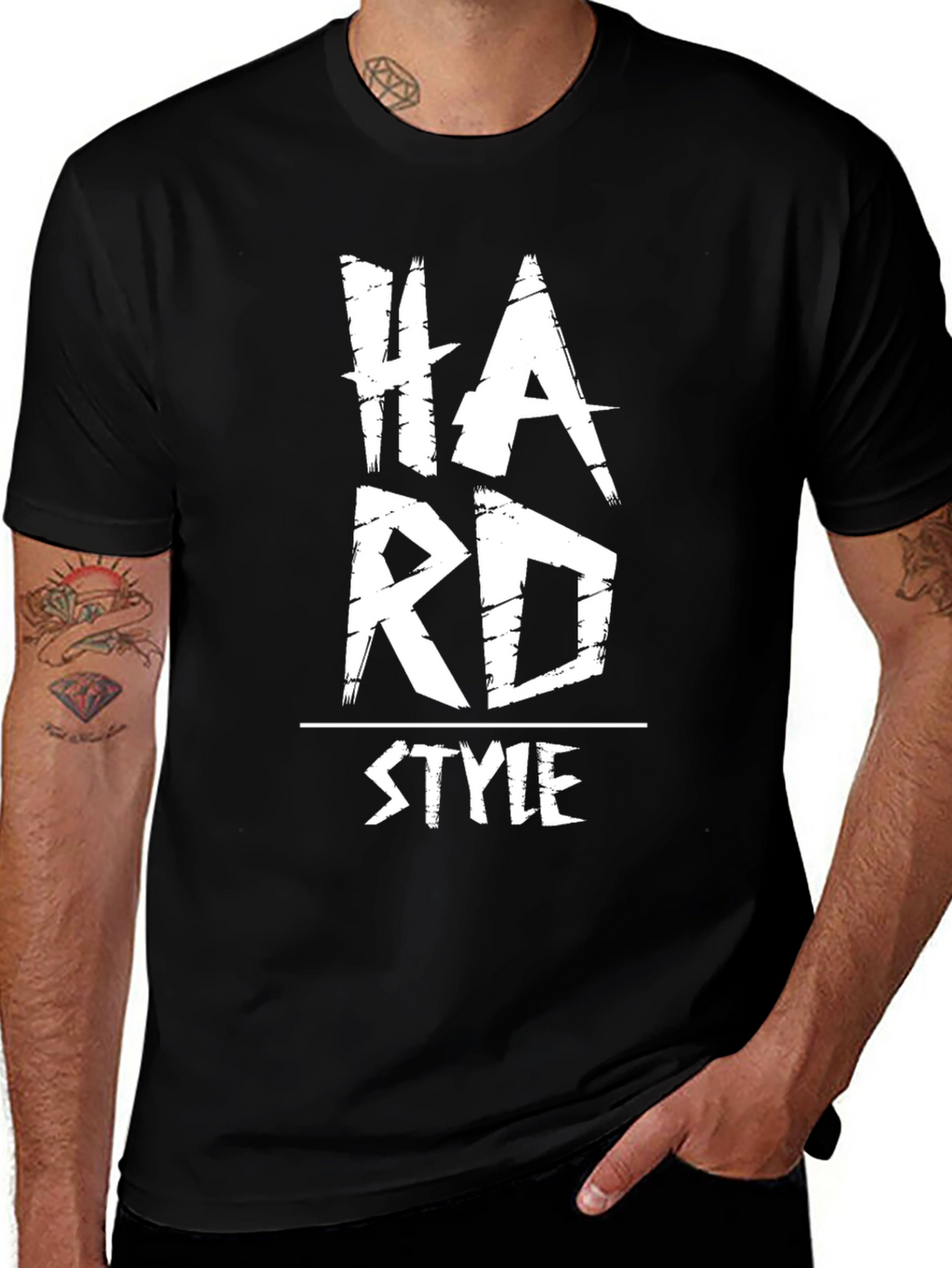 Hard Style Graphic Print T-Shirt - Black