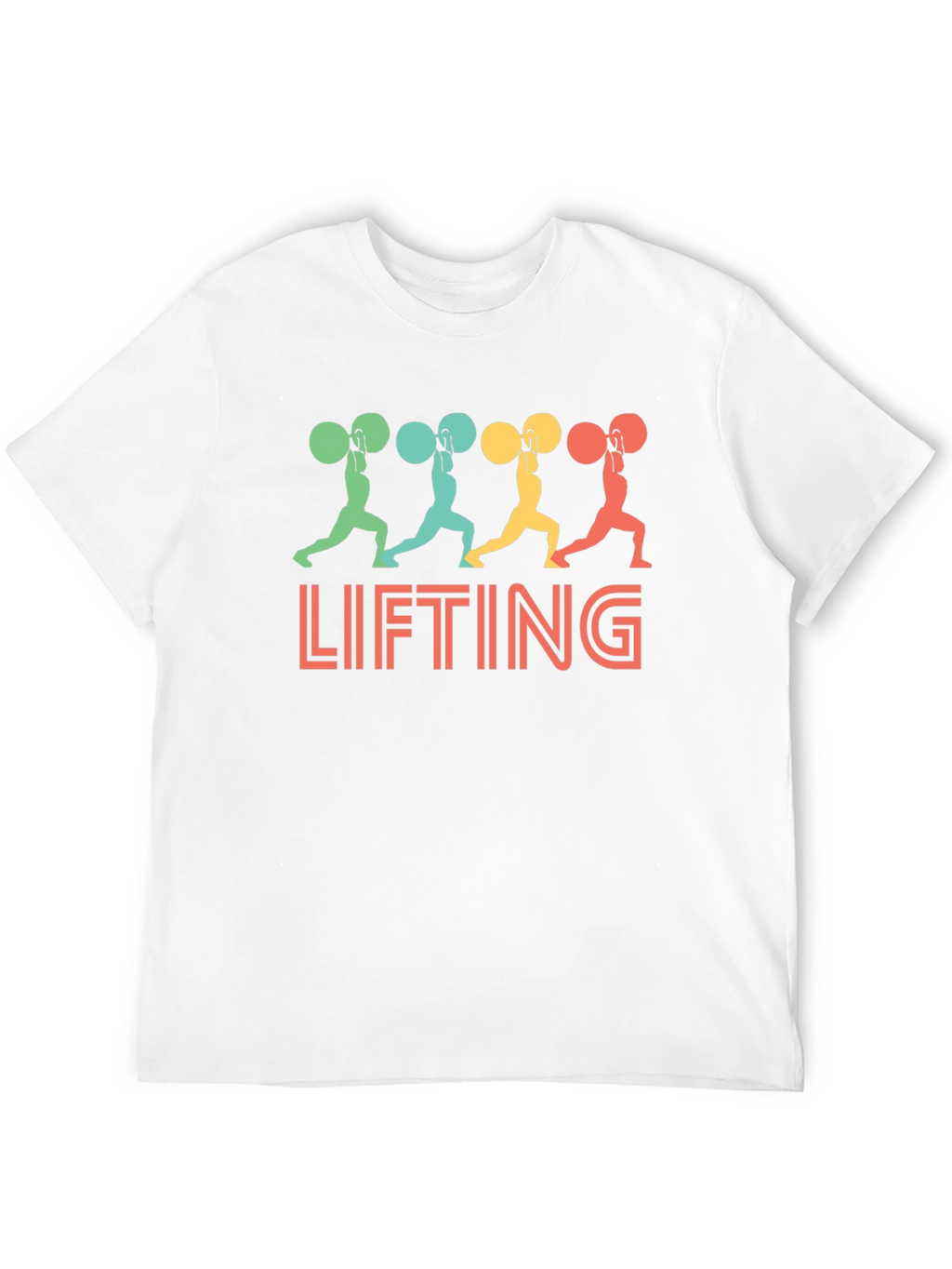 Weight Lifting Graphic Tee - Retro Style