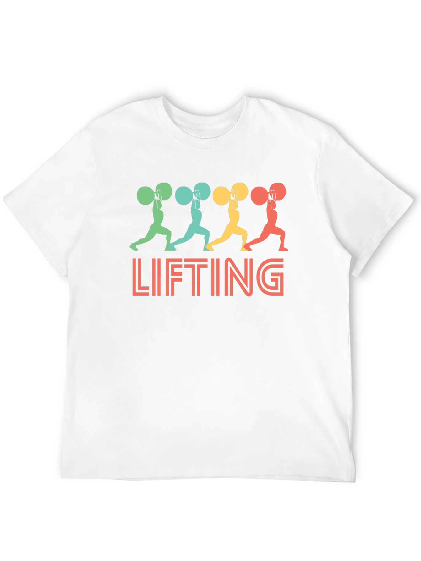 Weight Lifting Graphic Tee - Retro Style