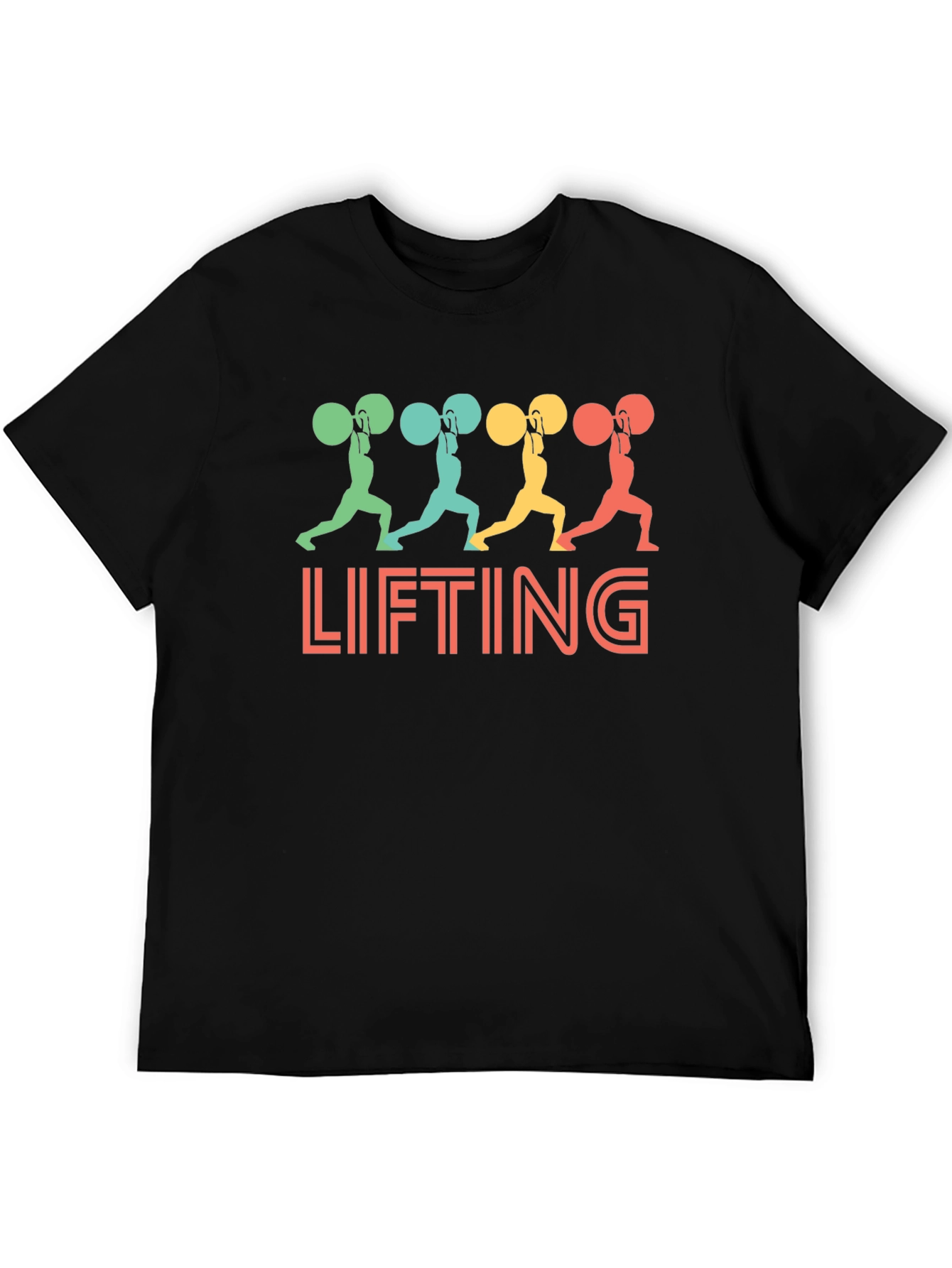 Weight Lifting Graphic Tee - Retro Style