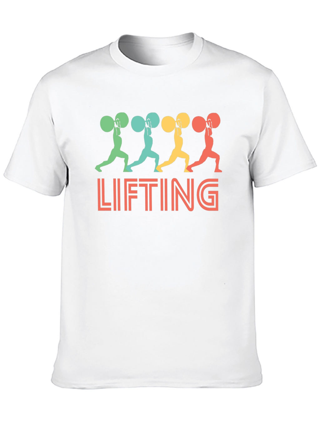 Weight Lifting Graphic Tee - Retro Style