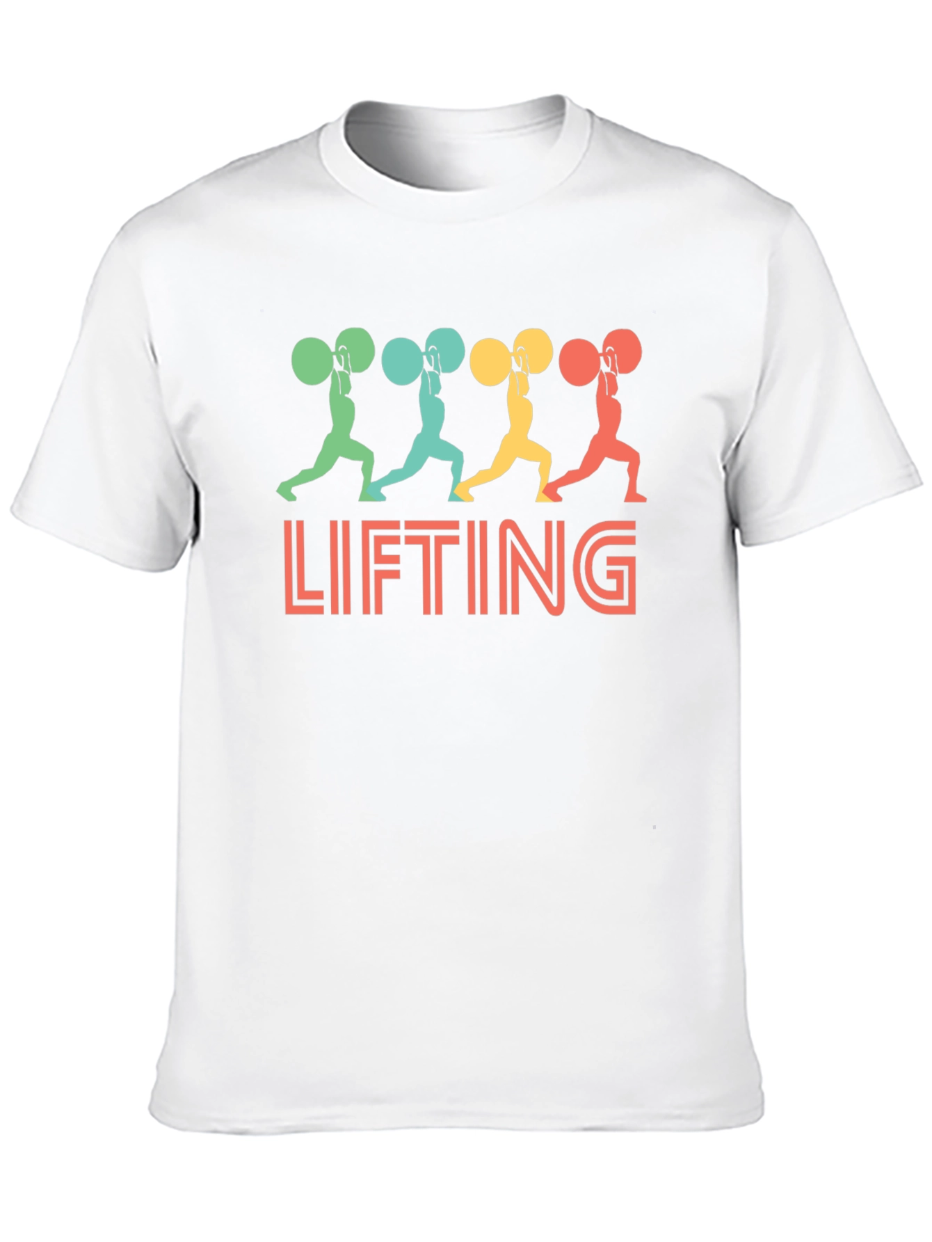 Weight Lifting Graphic Tee - Retro Style