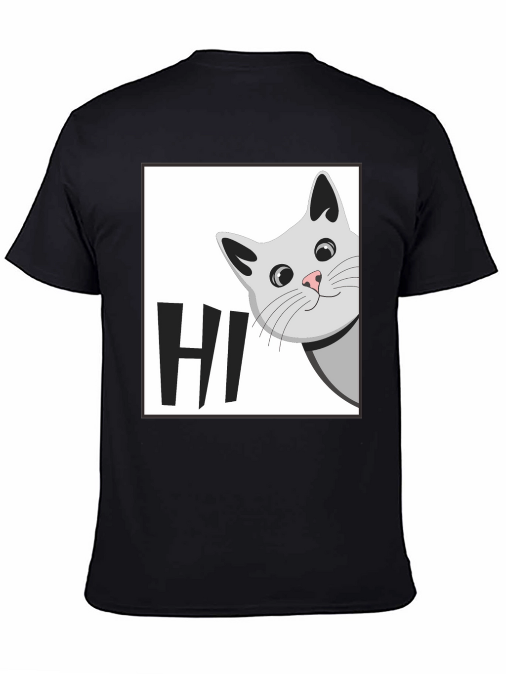 Peek-a-Boo Cat HI T-Shirt - Cute Feline Graphic Tee