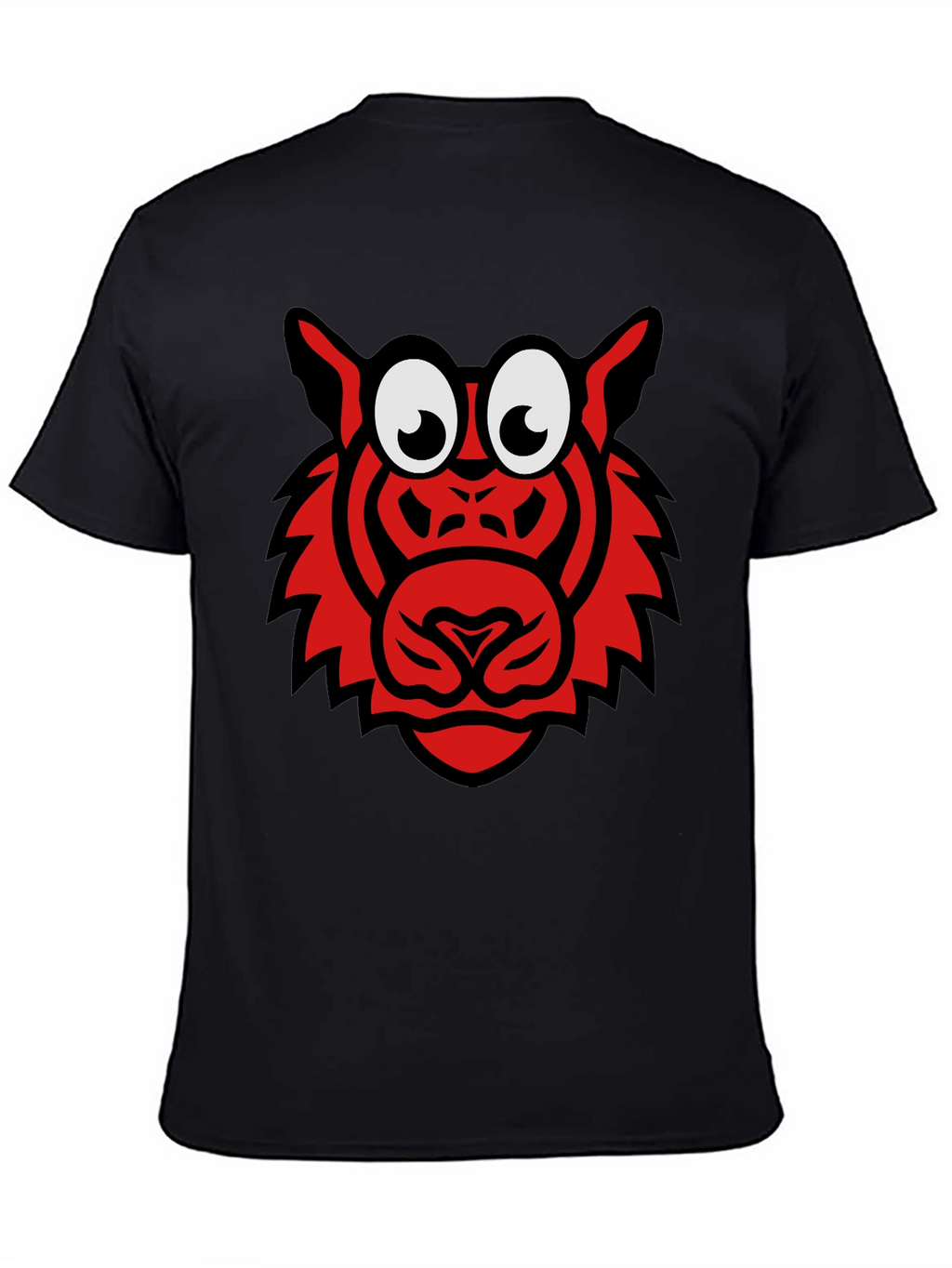 Cartoon Tiger Graphic T-Shirt