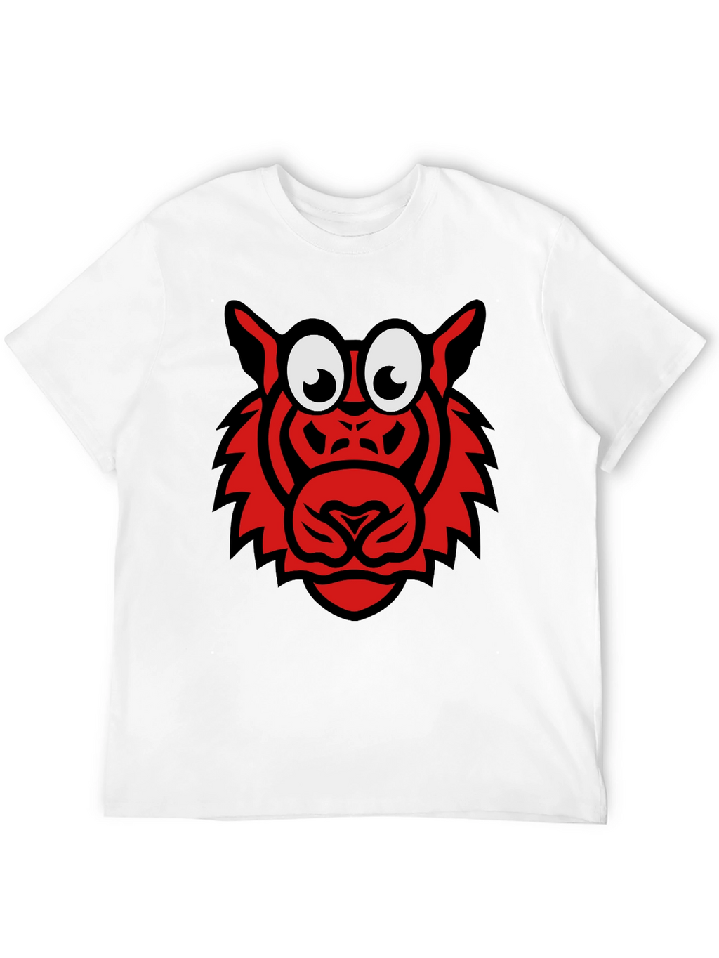 Cartoon Tiger Graphic T-Shirt