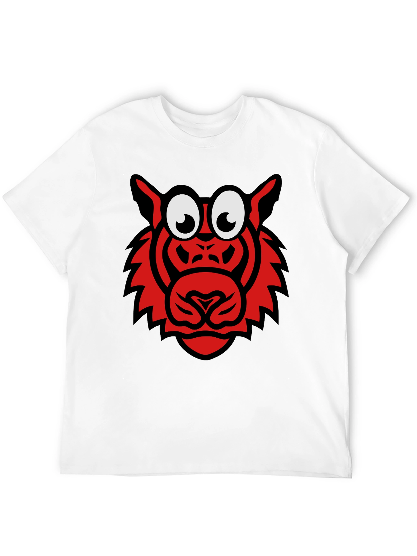 Cartoon Tiger Graphic T-Shirt