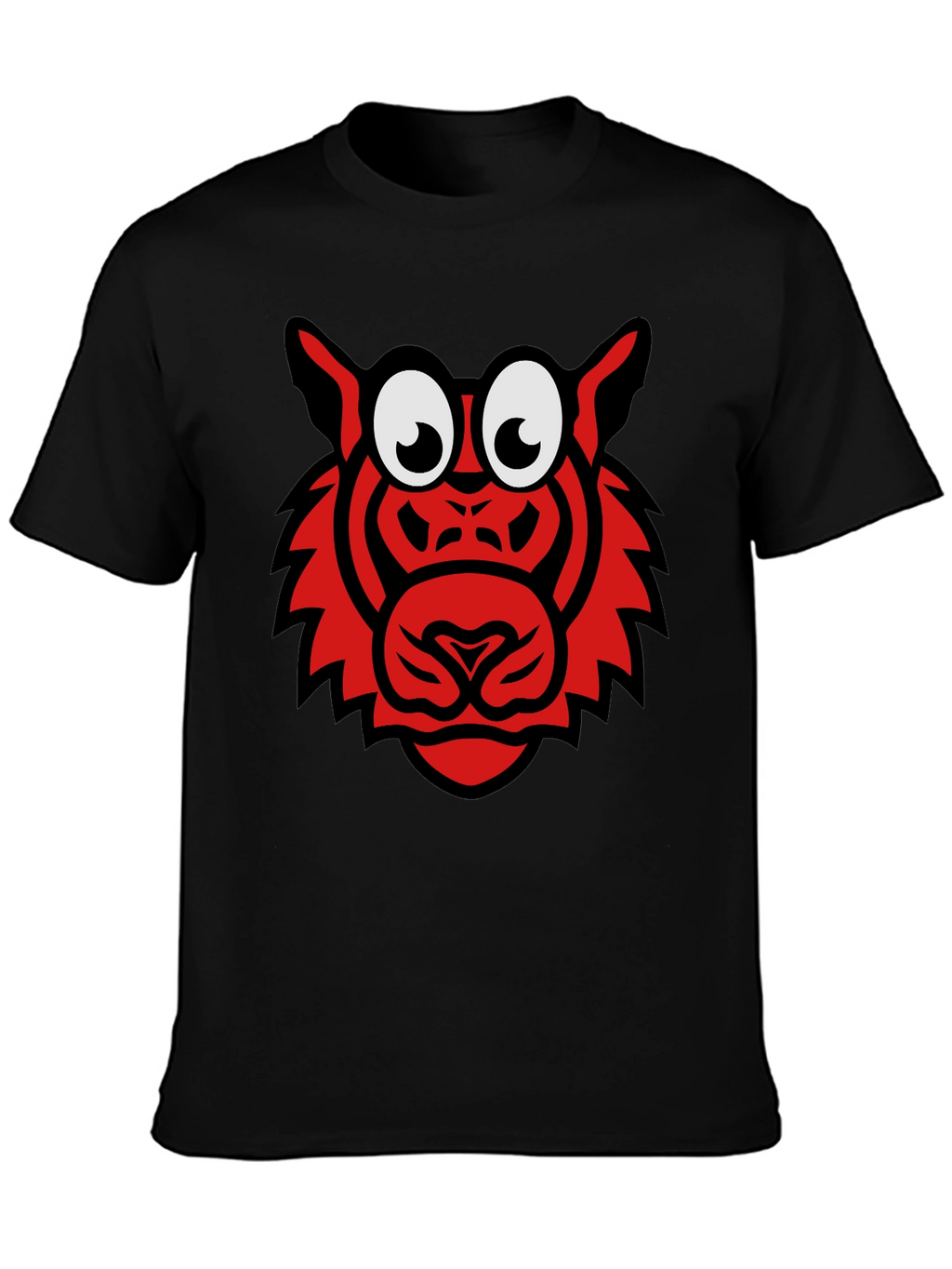 Cartoon Tiger Graphic T-Shirt