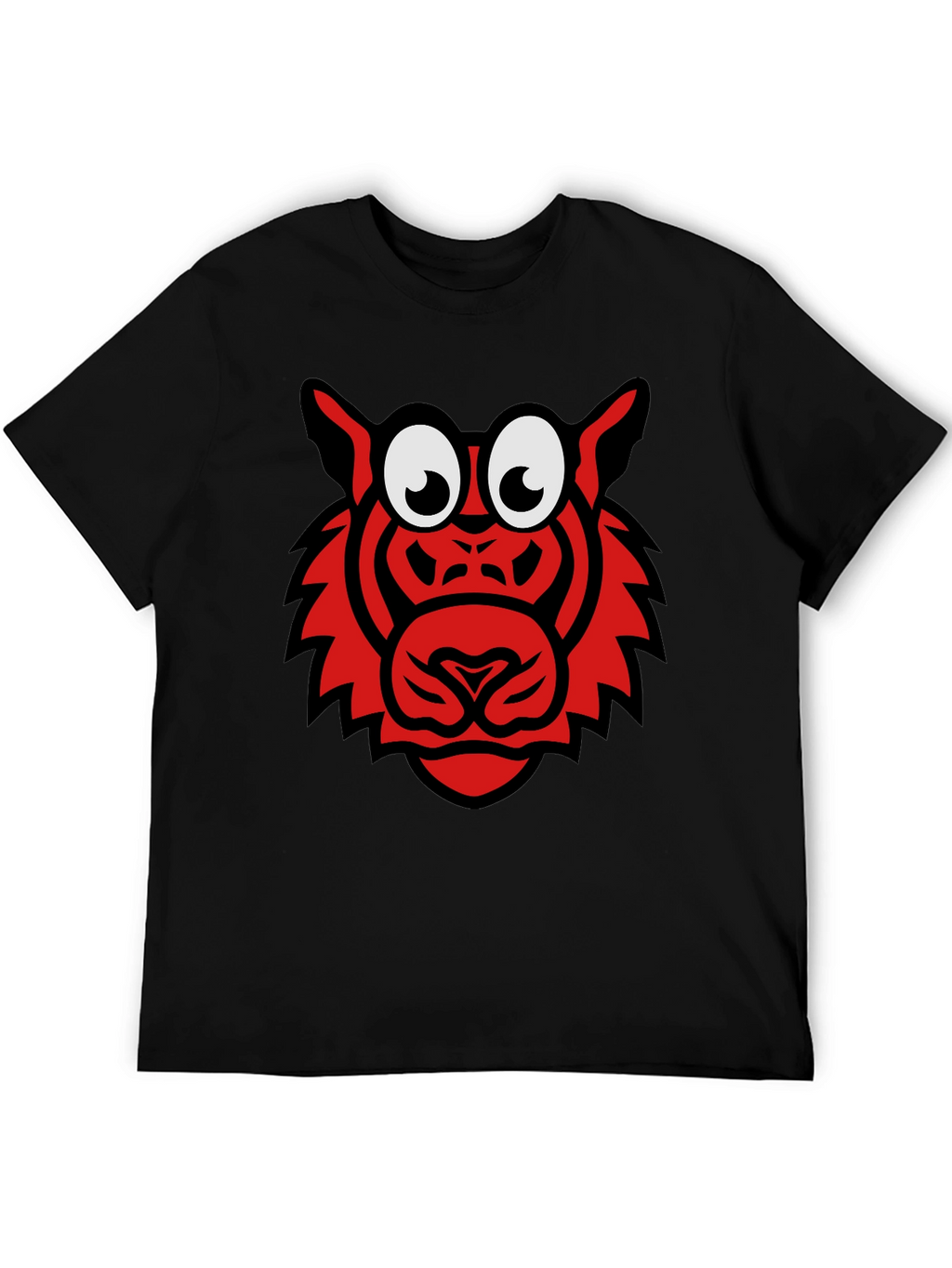 Cartoon Tiger Graphic T-Shirt