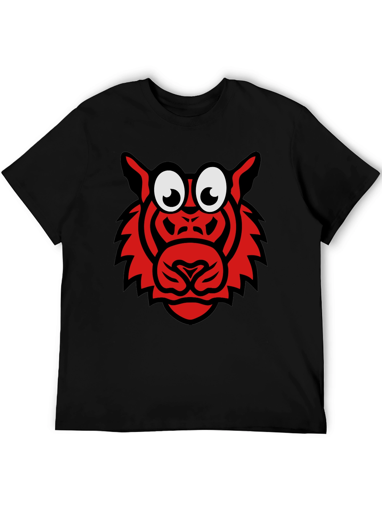 Cartoon Tiger Graphic T-Shirt