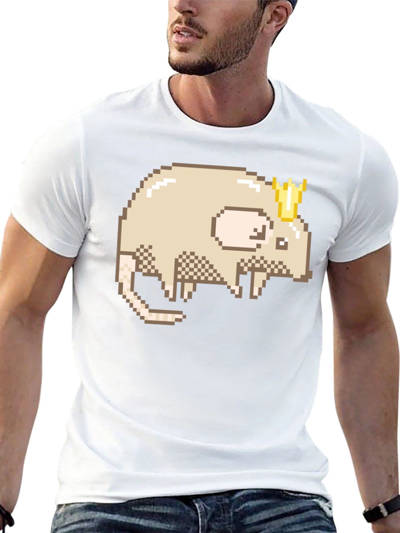 Pixel Rat King Graphic Tee - Black Casual Shirt