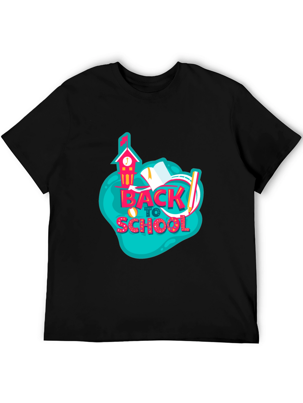 Back to School Graphic Black T-Shirt