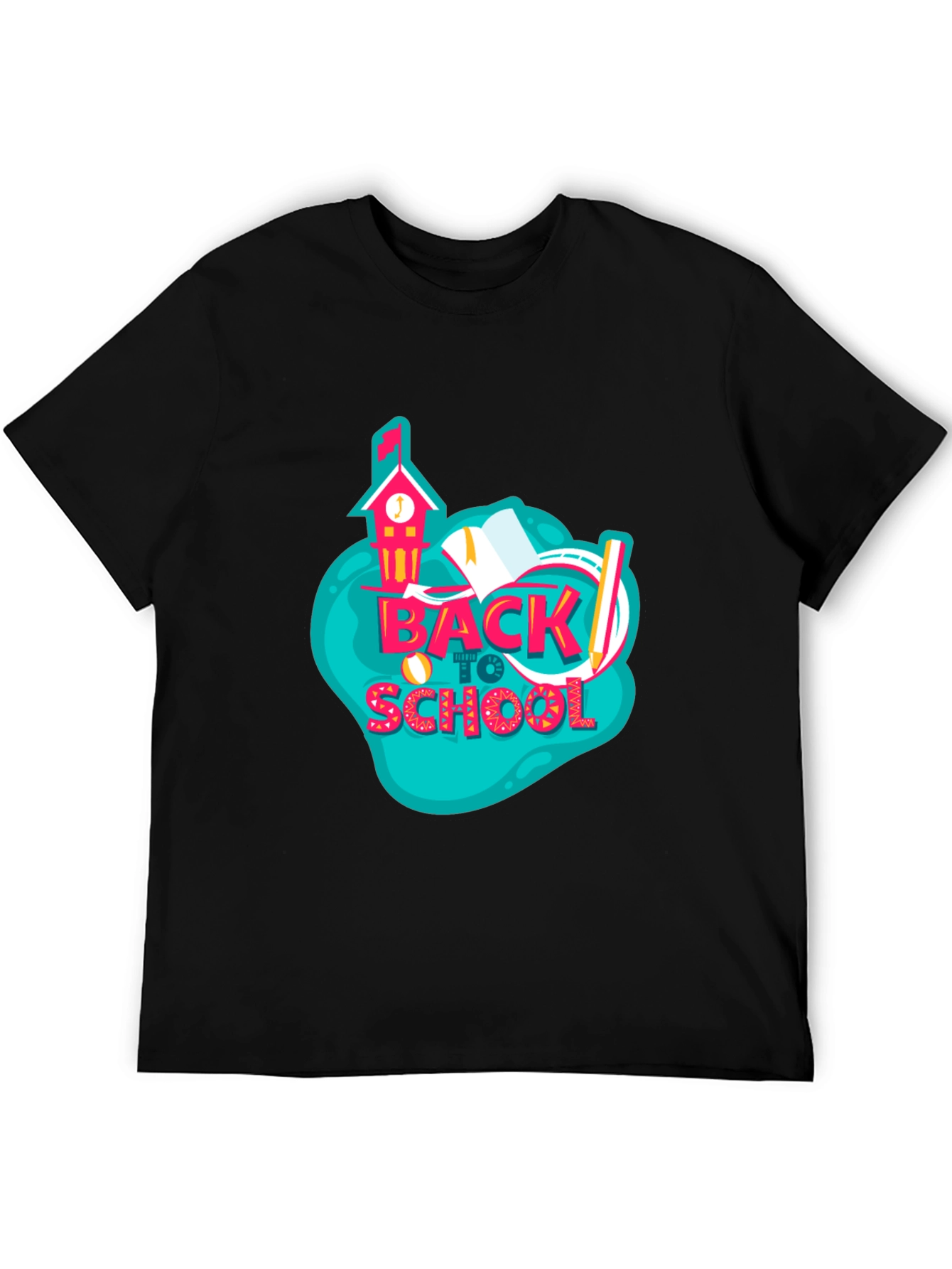 Back to School Graphic Black T-Shirt
