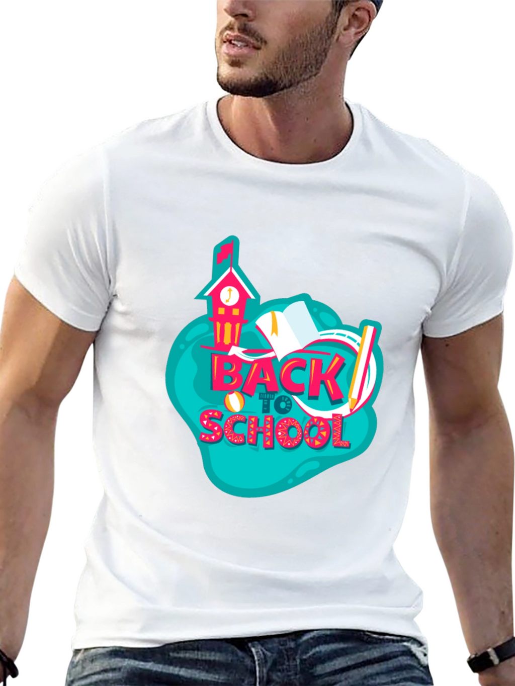 Back to School Graphic Black T-Shirt