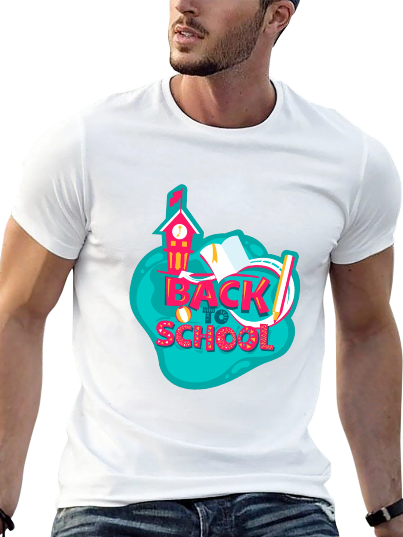 Back to School Graphic Black T-Shirt