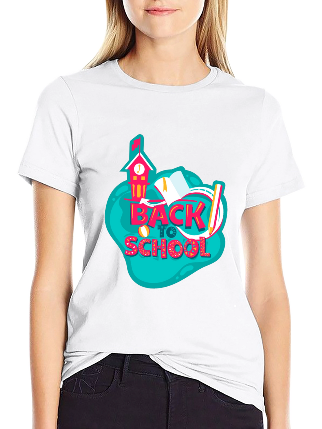 Back to School Graphic Black T-Shirt