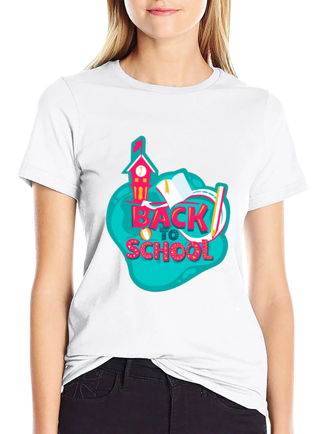 Back to School Graphic Black T-Shirt