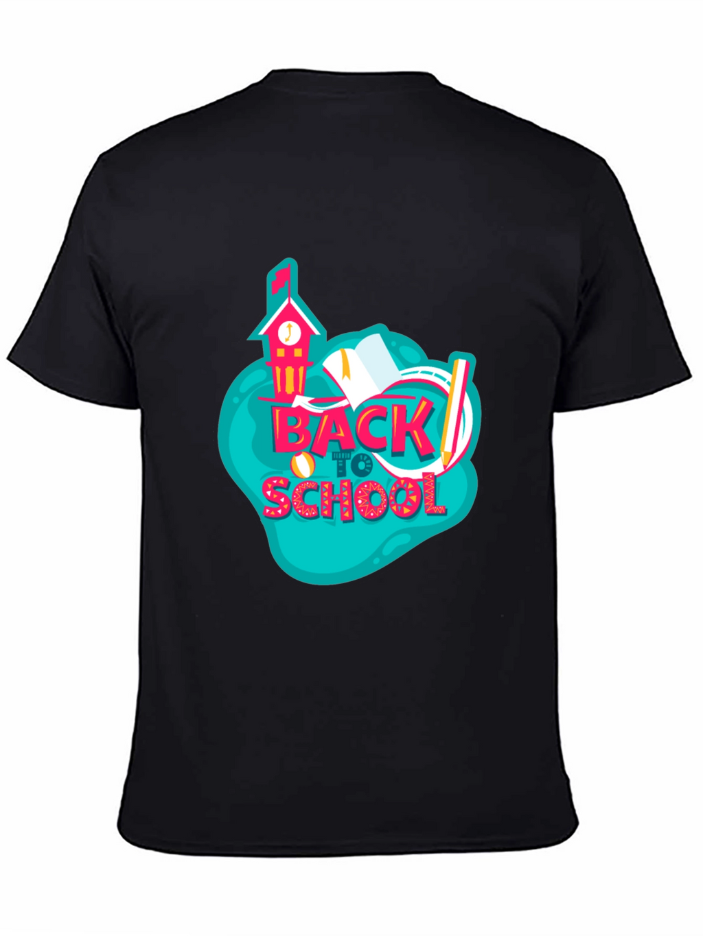 Back to School Graphic Black T-Shirt