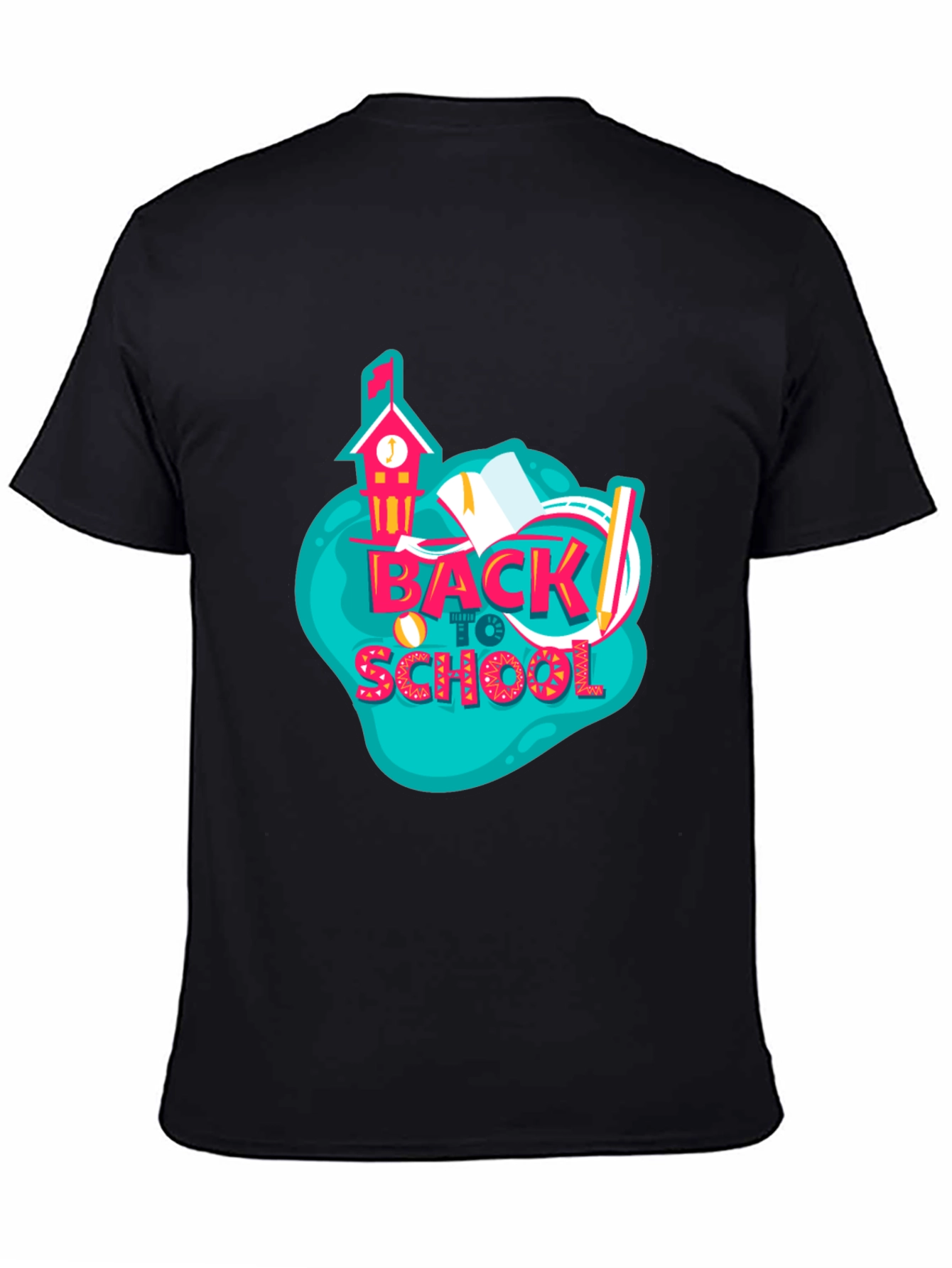 Back to School Graphic Black T-Shirt