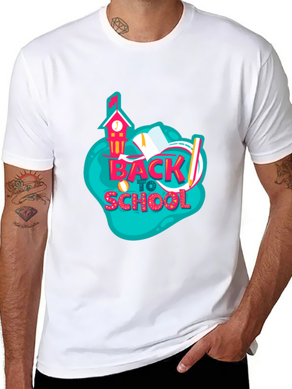 Back to School Graphic Black T-Shirt