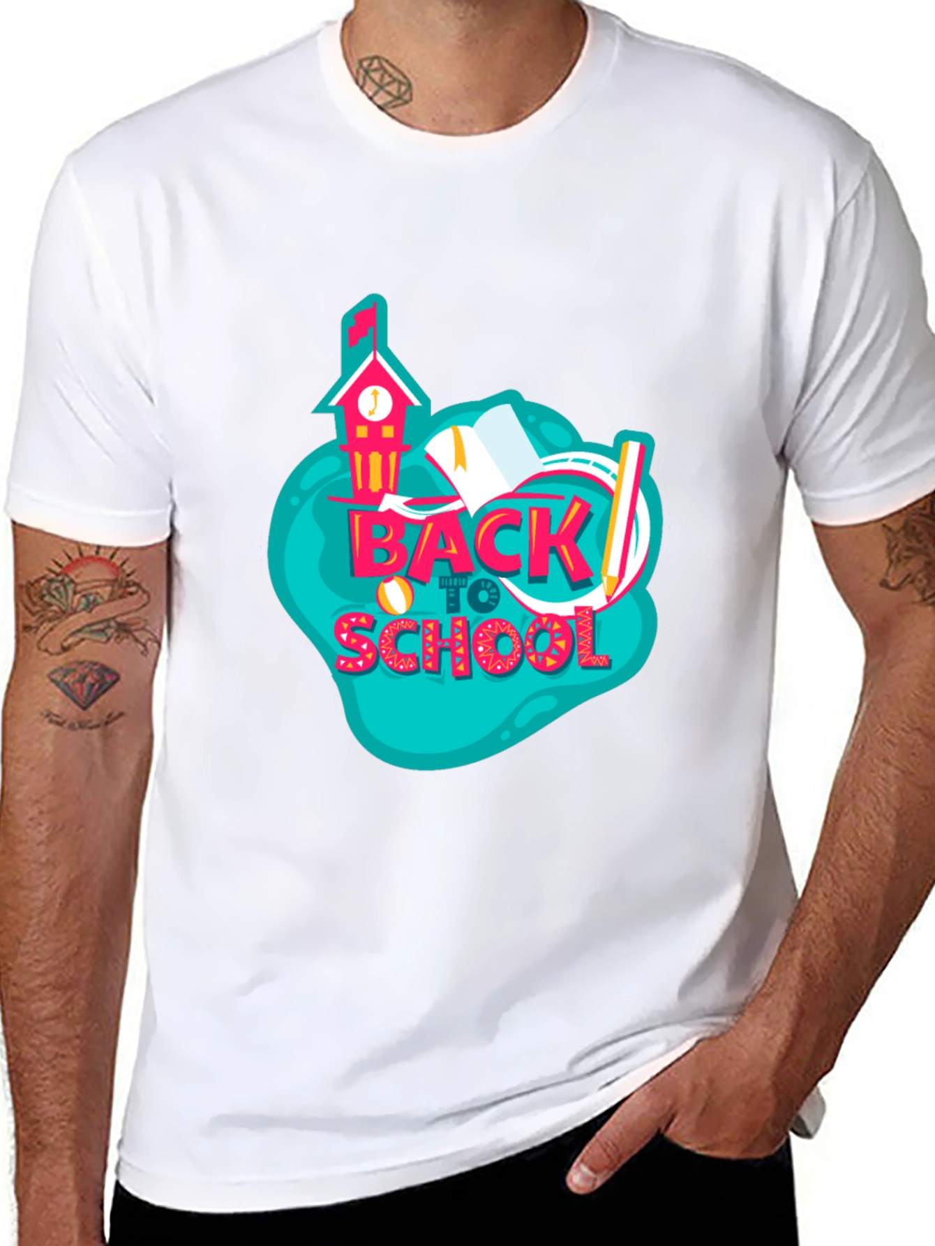 Back to School Graphic Black T-Shirt