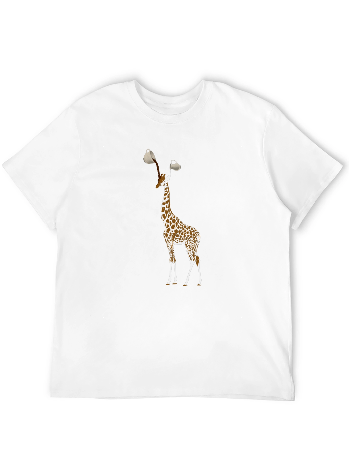 Giraffe Coffee T-Shirt - Funny Animal Lover Tee