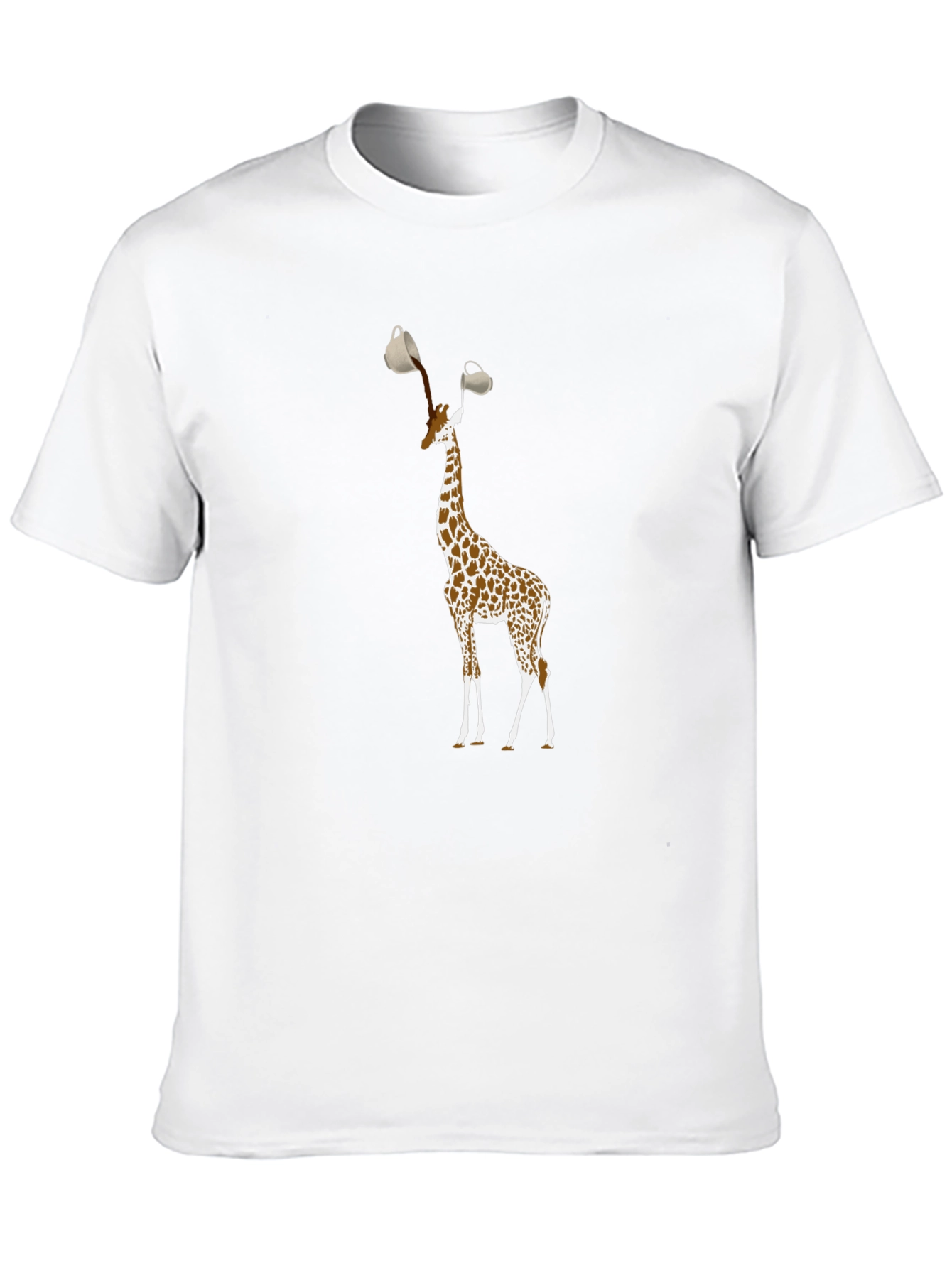 Giraffe Coffee T-Shirt - Funny Animal Lover Tee