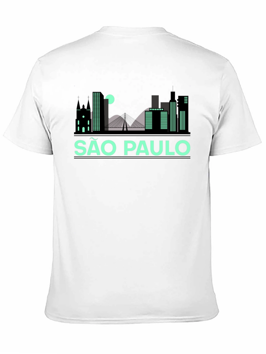 São Paulo Skyline Black T-Shirt