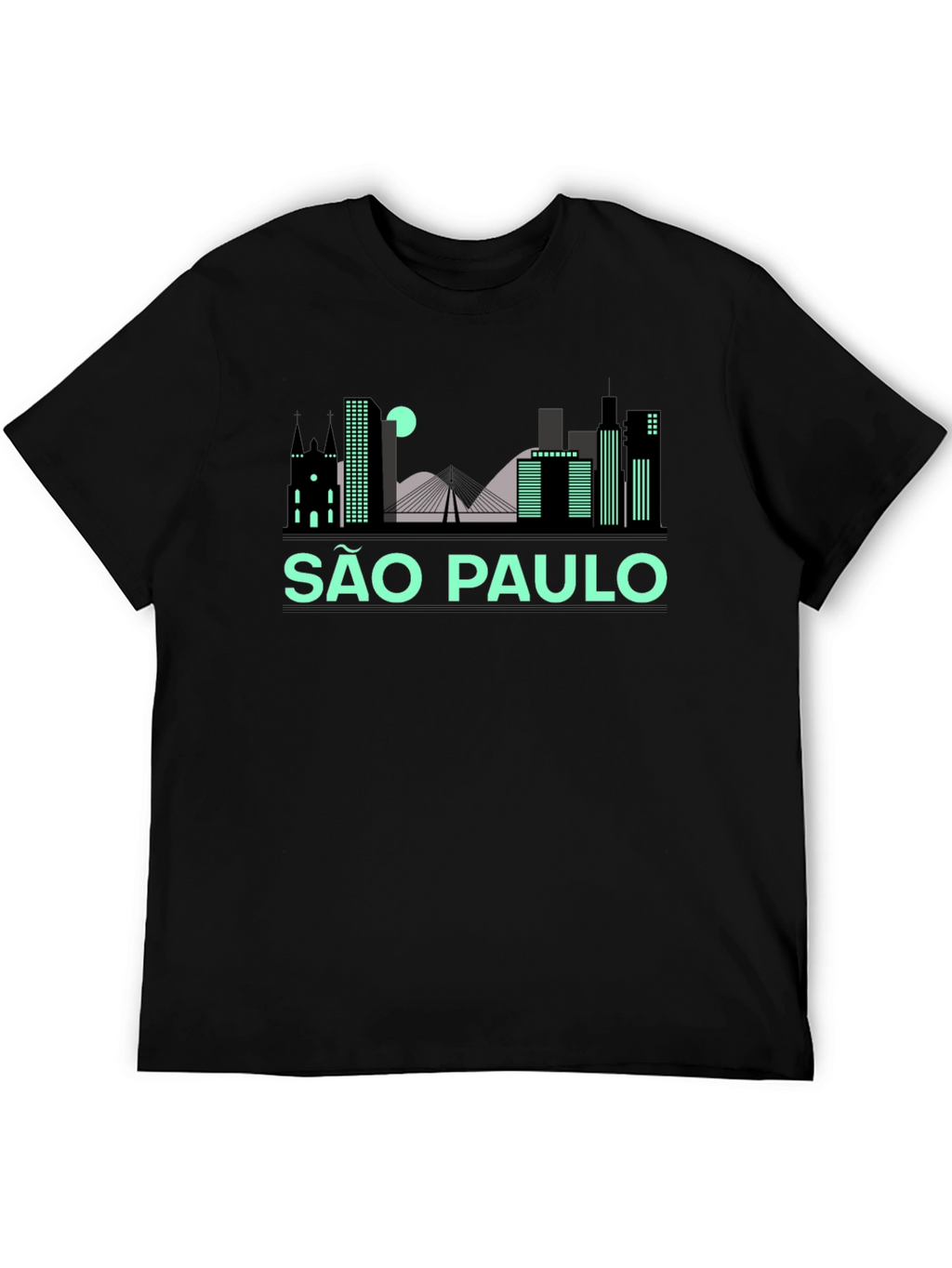 São Paulo Skyline Black T-Shirt
